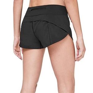 Lululemon Speed Up Run Low-Rise Lined Short 2.5" | Black | Small